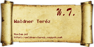 Waldner Teréz névjegykártya